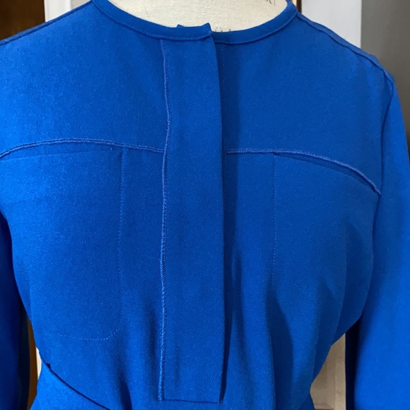 Tara Jarmon midi dress in bleu gitane size 36 European - Picture 10 of 12